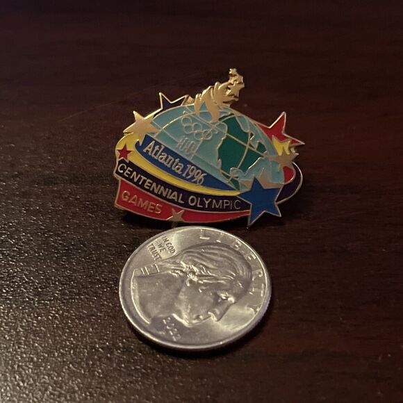 1996 Atlanta Centennial Olympics Lapel Hat Pin - Picture 2 of 3